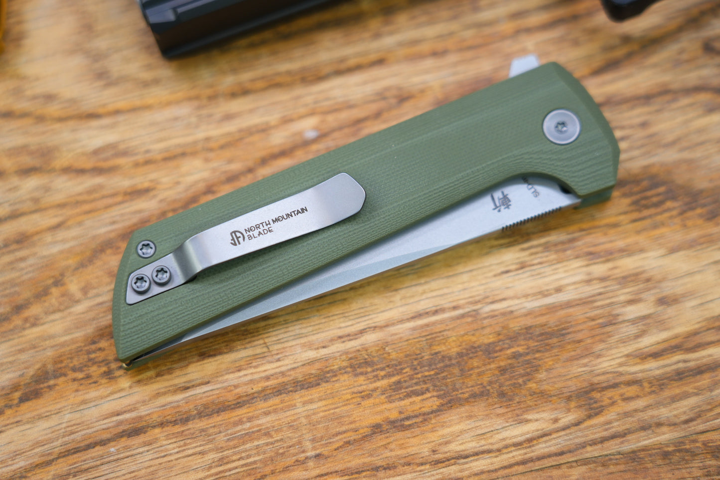 【Chop 2】 Green G10 handle SLD-Magic Japanese TANTO style tactical folding knife