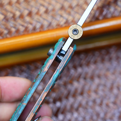 used The lock on the shipwreck was malfunctioning and the blade showed signs of use.