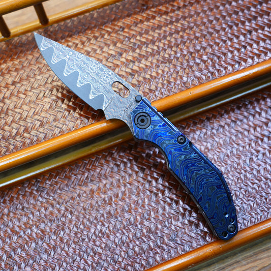 BBNM VegasForge AMERICAN MADE DAMASCUS STEEL Zi&Timascus Handle