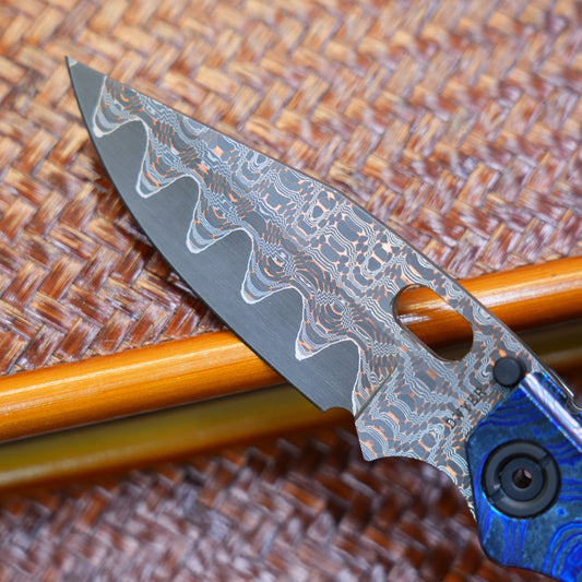 BBNM VegasForge AMERICAN MADE DAMASCUS STEEL Zi&Timascus Handle