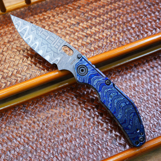 BBNM VegasForge AMERICAN MADE DAMASCUS STEEL Zi&Timascus Handle
