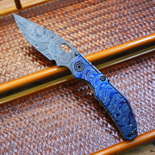 BBNM VegasForge AMERICAN MADE DAMASCUS STEEL Zi&Timascus Handle
