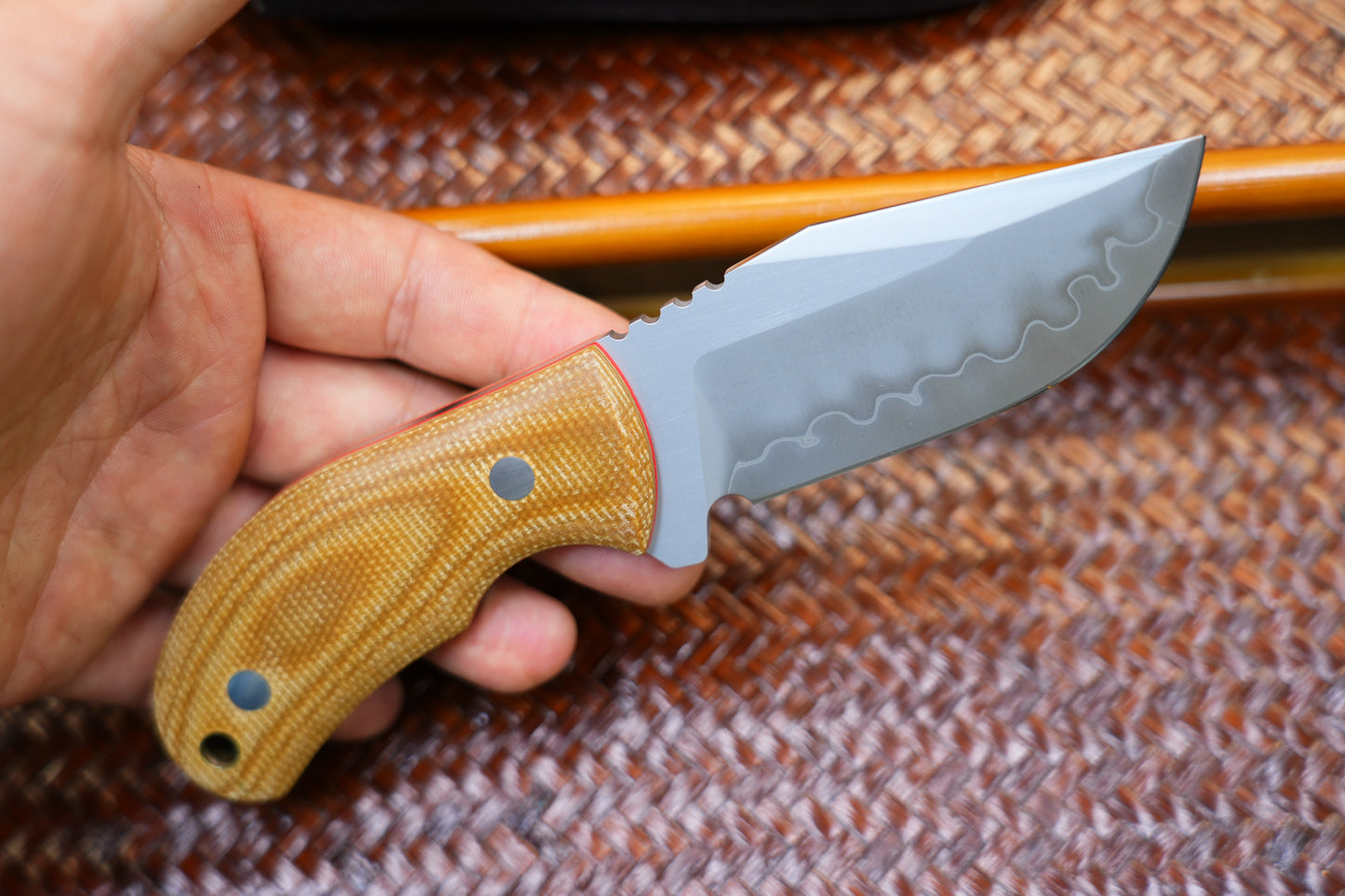 North Mountain Raccoon Skinner Hunting Knife Micarta Handel SLD-Magic