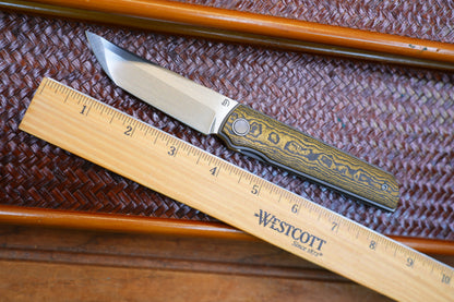 2412-GDCF Tanto Hand-brushed finish