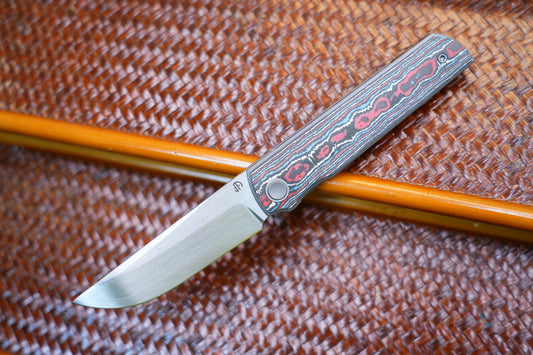 2412-RDBL Clip Point Hand-brushed finish