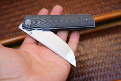 2412-CFCP Clip Point Hand-brushed finish