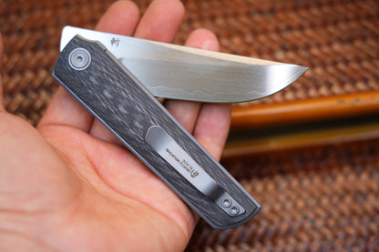 2412-CFCP Clip Point Hand-brushed finish