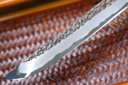Giant Folding Knife, Higonokami Style, Hand-Forged Blade, Hand-Polished Mirror Finish, Full-Forged Handle