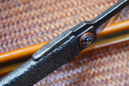 Giant Folding Knife, Higonokami Style, Hand-Forged Blade, Hand-Polished Mirror Finish, Full-Forged Handle