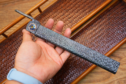 Giant Folding Knife, Higonokami Style, Hand-Forged Blade, Hand-Polished Mirror Finish, Full-Forged Handle