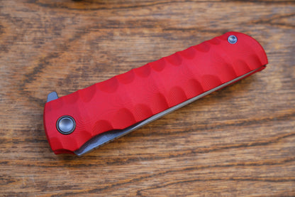 2411-RED Kick Stop Chop Plus Hidden flipper Japanese style tactical tanto folding knife