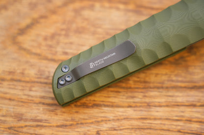 2411-GR Kick Stop Chop Plus green Hidden flipper Japanese style tactical tanto folding knife