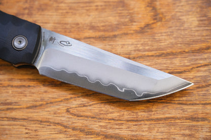 2411-BK Kick Stop Chop Plus black Hidden flipper Japanese style tactical tanto folding knife