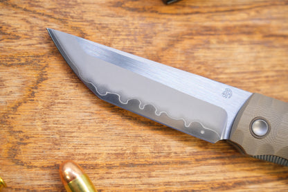 2411-BR Kick Stop Chop Plus coffee Hidden flipper Japanese style tactical tanto folding knife