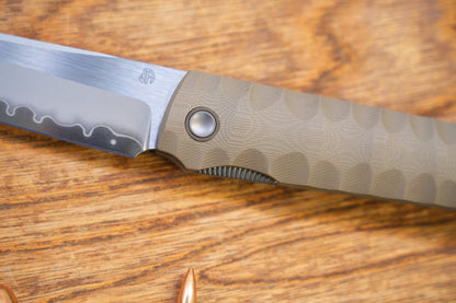 2411-BR Kick Stop Chop Plus coffee Hidden flipper Japanese style tactical tanto folding knife