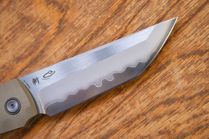 2411-BR Kick Stop Chop Plus coffee Hidden flipper Japanese style tactical tanto folding knife