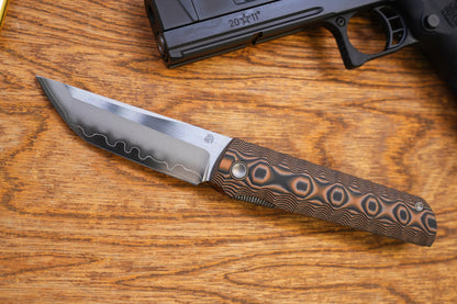 2411-BKSK Kick Stop Chop Plus Hidden flipper Japanese style tactical tanto folding knife