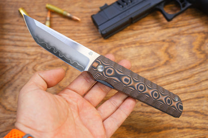 2411-BKSK Kick Stop Chop Plus Hidden flipper Japanese style tactical tanto folding knife