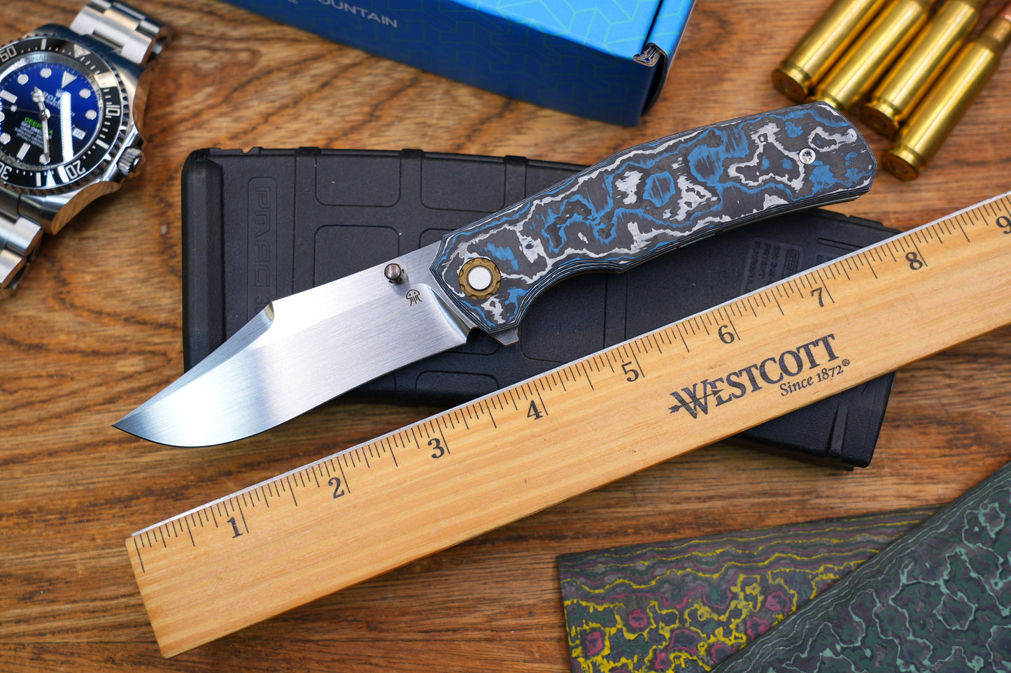 Jellyfish 4th Generation Super Smooth M390 Blade Hand Polished Titanium Frame Ceramic Carbon Fiber Handle