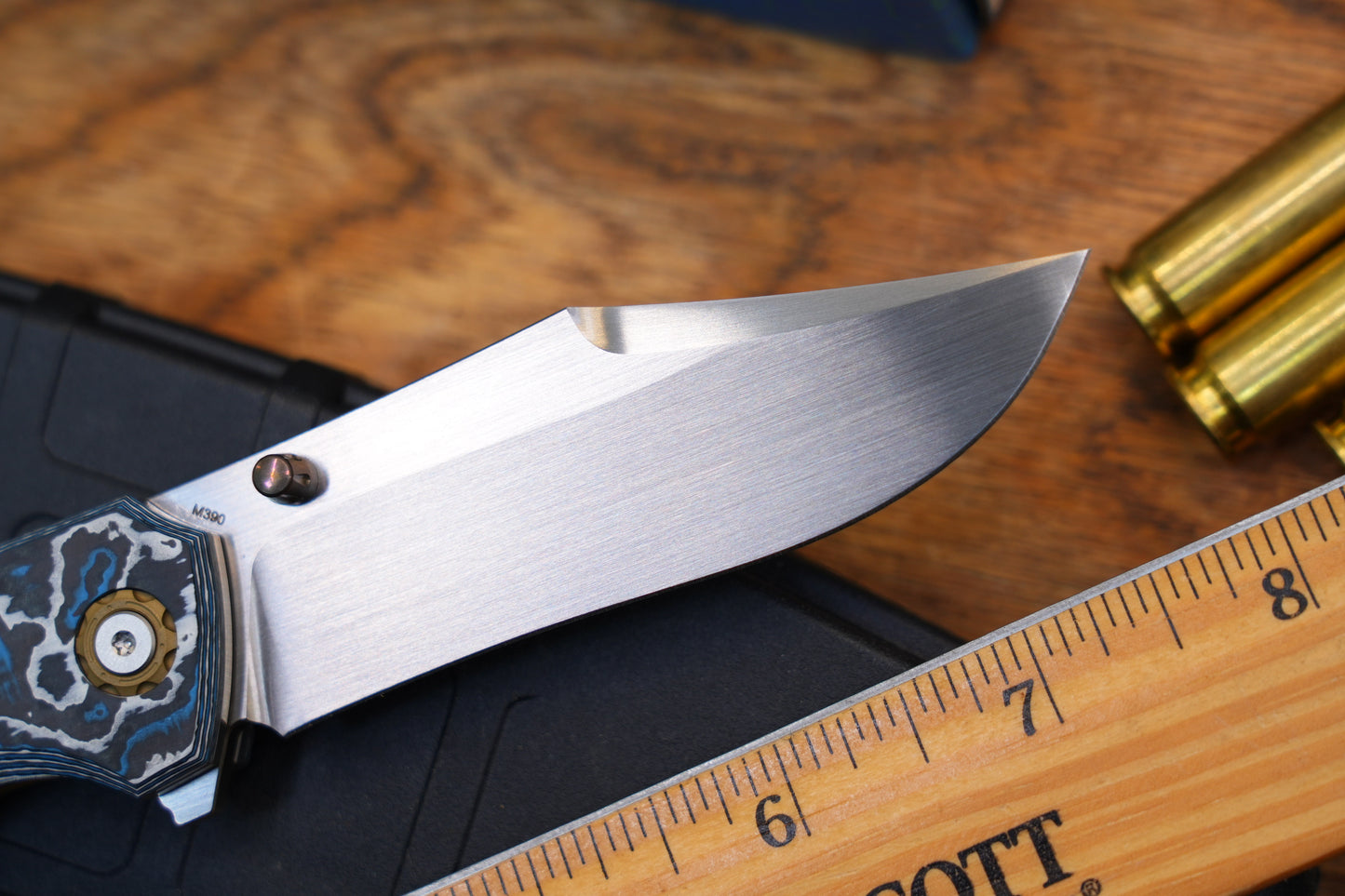 Jellyfish 4th Generation Super Smooth M390 Blade Hand Polished Titanium Frame Ceramic Carbon Fiber Handle