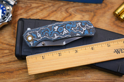 Jellyfish 4th Generation Super Smooth M390 Blade Hand Polished Titanium Frame Ceramic Carbon Fiber Handle