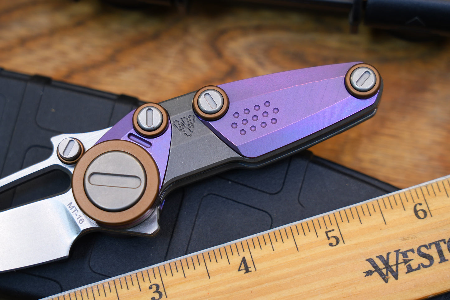 NOC Knives Mechanical Folding Knife Titanium Handle M390 Blade w/ Hard Case