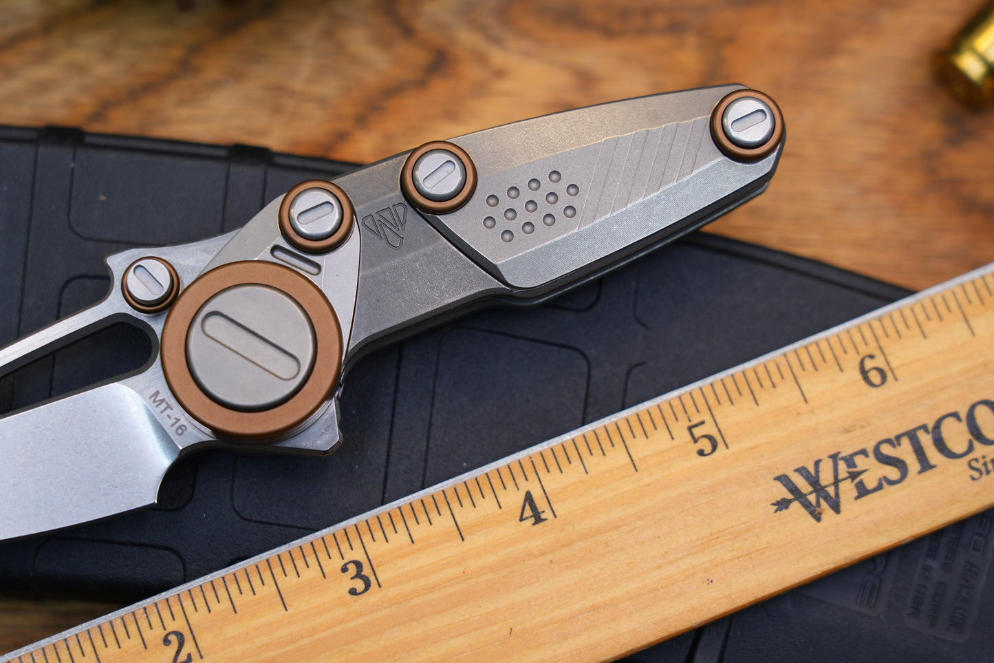 NOC Knives Mechanical Folding Knife Titanium Handle M390 Blade w/ Hard Case