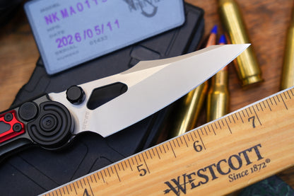 NKMA0115 M390 NOC Knives Manual Button Lock Folding Knife 2mm Blade Aluminum PC Handle