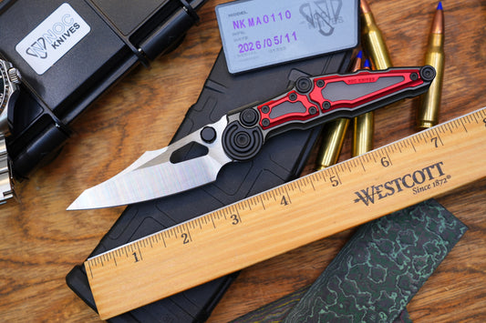 NOC MA-01 NKMA0110 M390 NOC Knives Manual Button Lock Folding Knife 2mm Blade Aluminum PC Handle