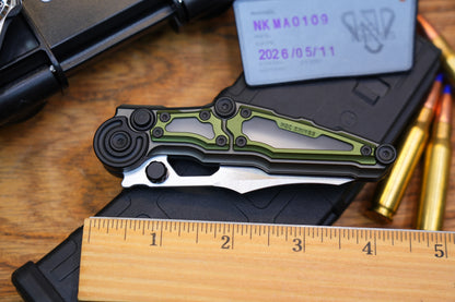 NKMA0109 M390 NOC Knives Manual Button Lock Folding Knife 2mm Blade Aluminum PC Handle