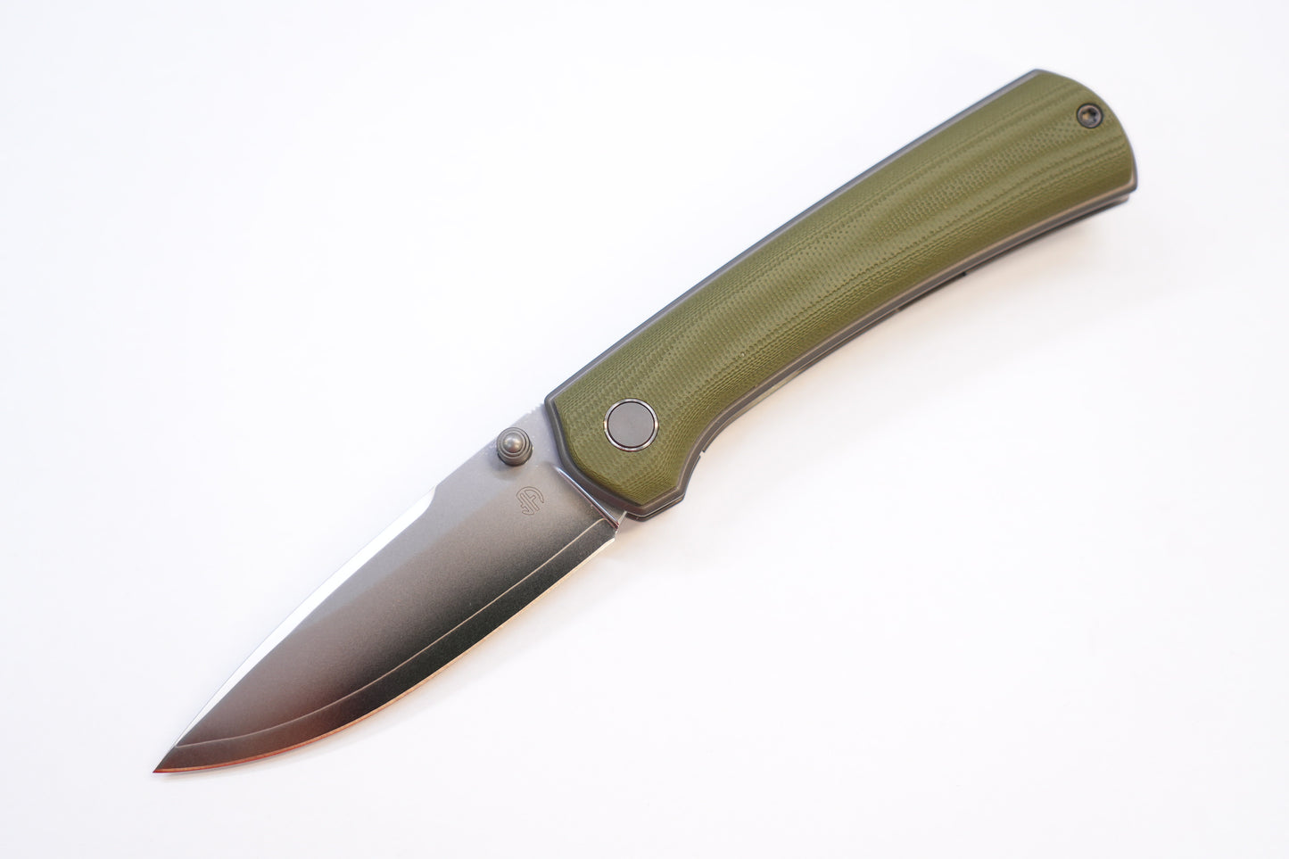 new "Ultra" G10 Green Sleek Modern Mini Pocket Knife Quick-Open Design