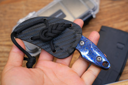 North Mountain Blade Nemoto Claw Fixed Blade Knife Zirconium-Titanium Damascus 2.19" ZDP-189 DLC Blade,  Kydex Sheath