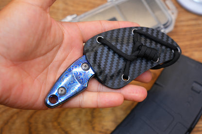 North Mountain Blade Nemoto Claw Fixed Blade Knife Zirconium-Titanium Damascus 2.19" ZDP-189 DLC Blade,  Kydex Sheath