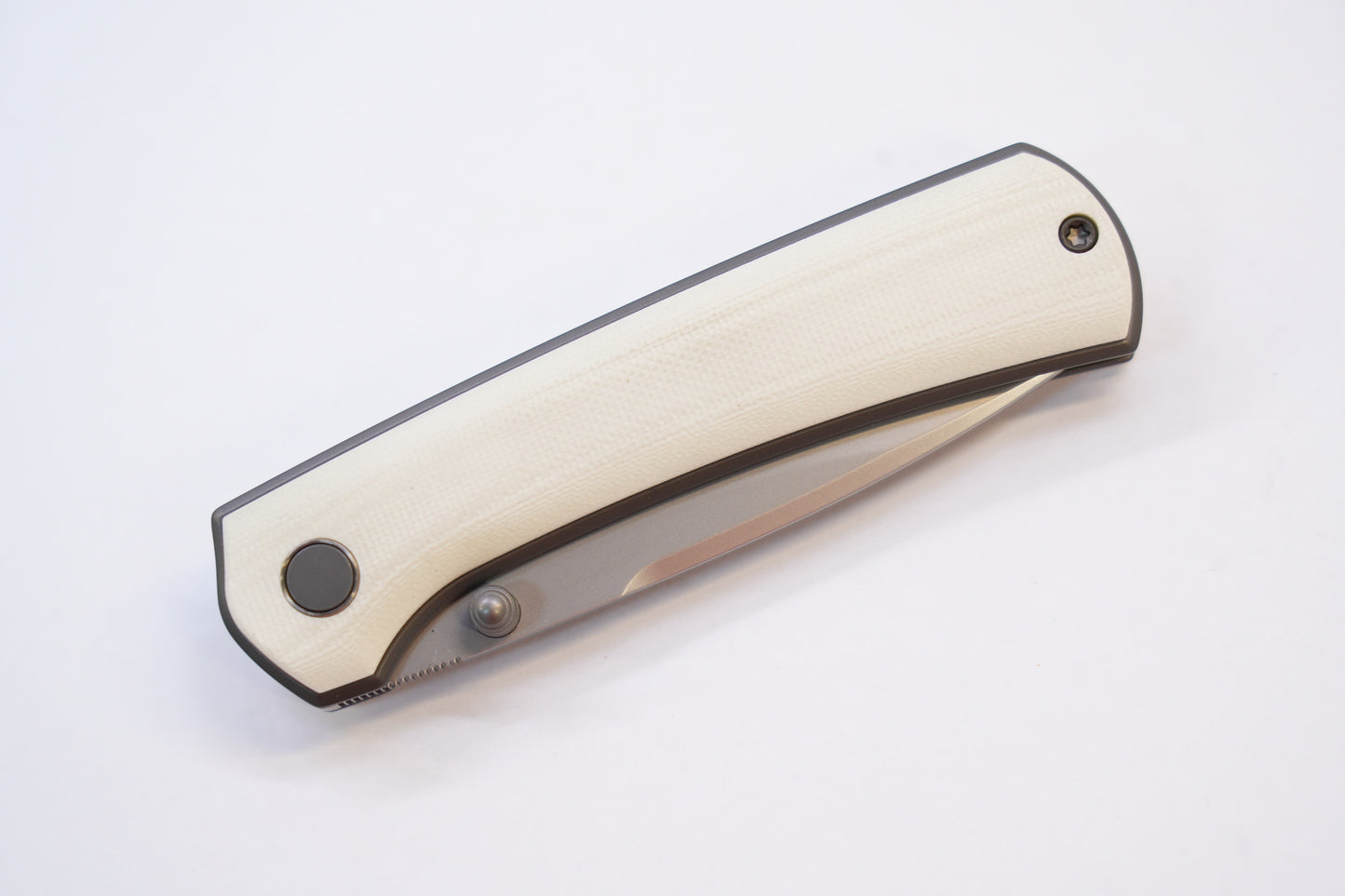 new "Ultra" G10 White Sleek Modern Mini Pocket Knife Quick-Open Design