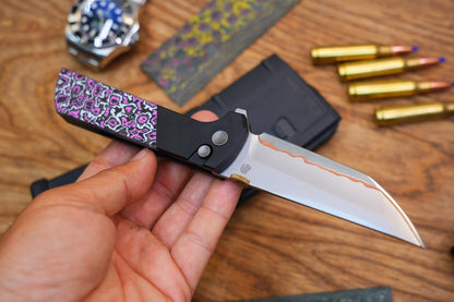 2407-GlowCF-PK-5 Custom Ceramic CF Five-layer forged blade