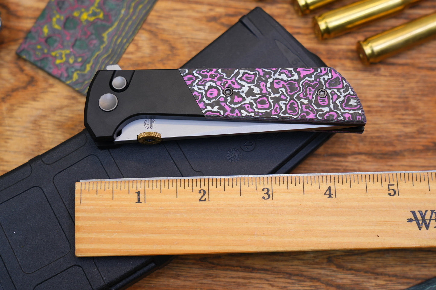 2407-GlowCF-PK-5 Custom Ceramic CF Five-layer forged blade