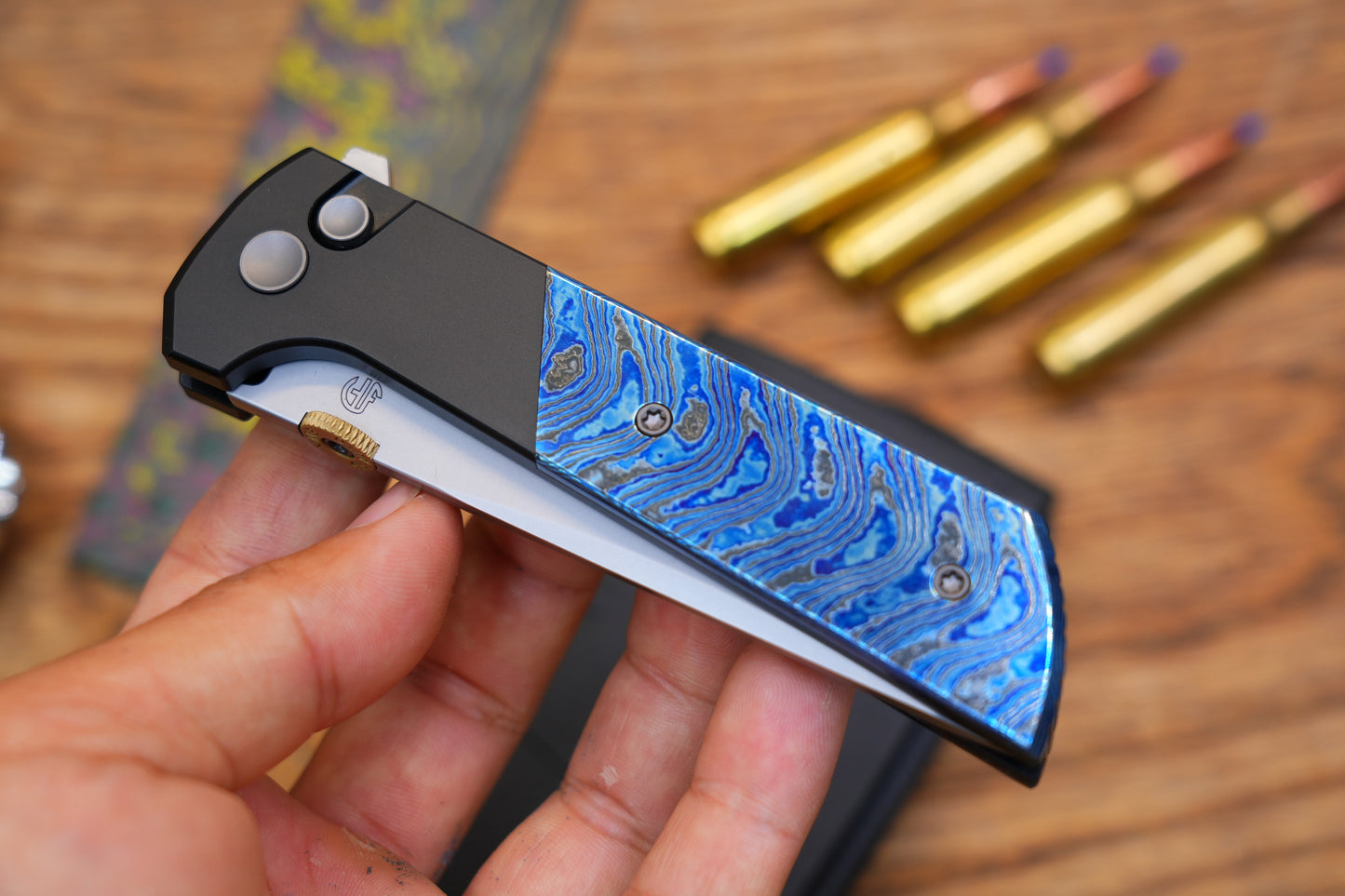 2407-ZRDM-5 Zirconium & Titanium Damascus Edition