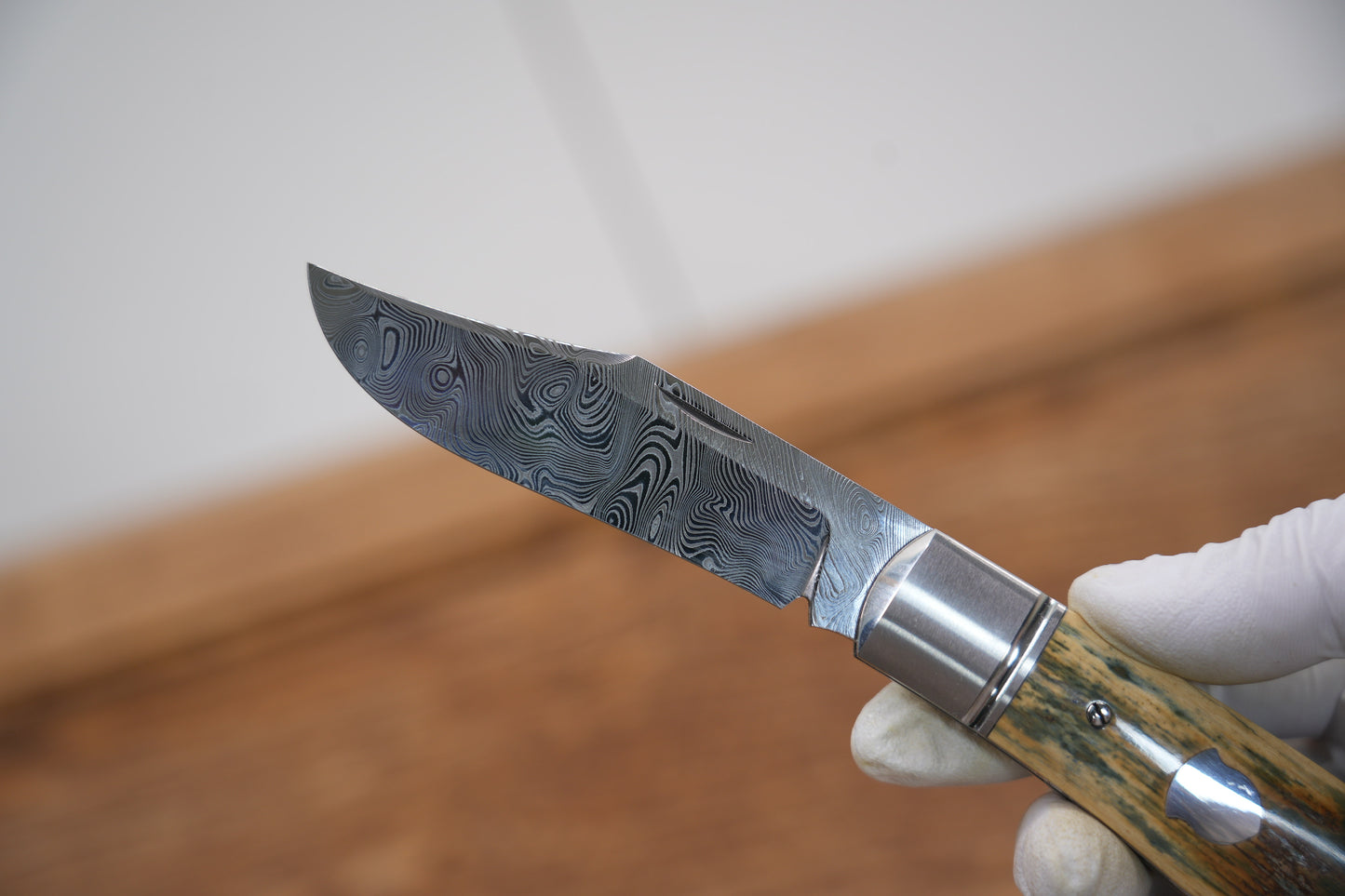 North Mountain Lanny Mammoth Damascus Pocket Knife