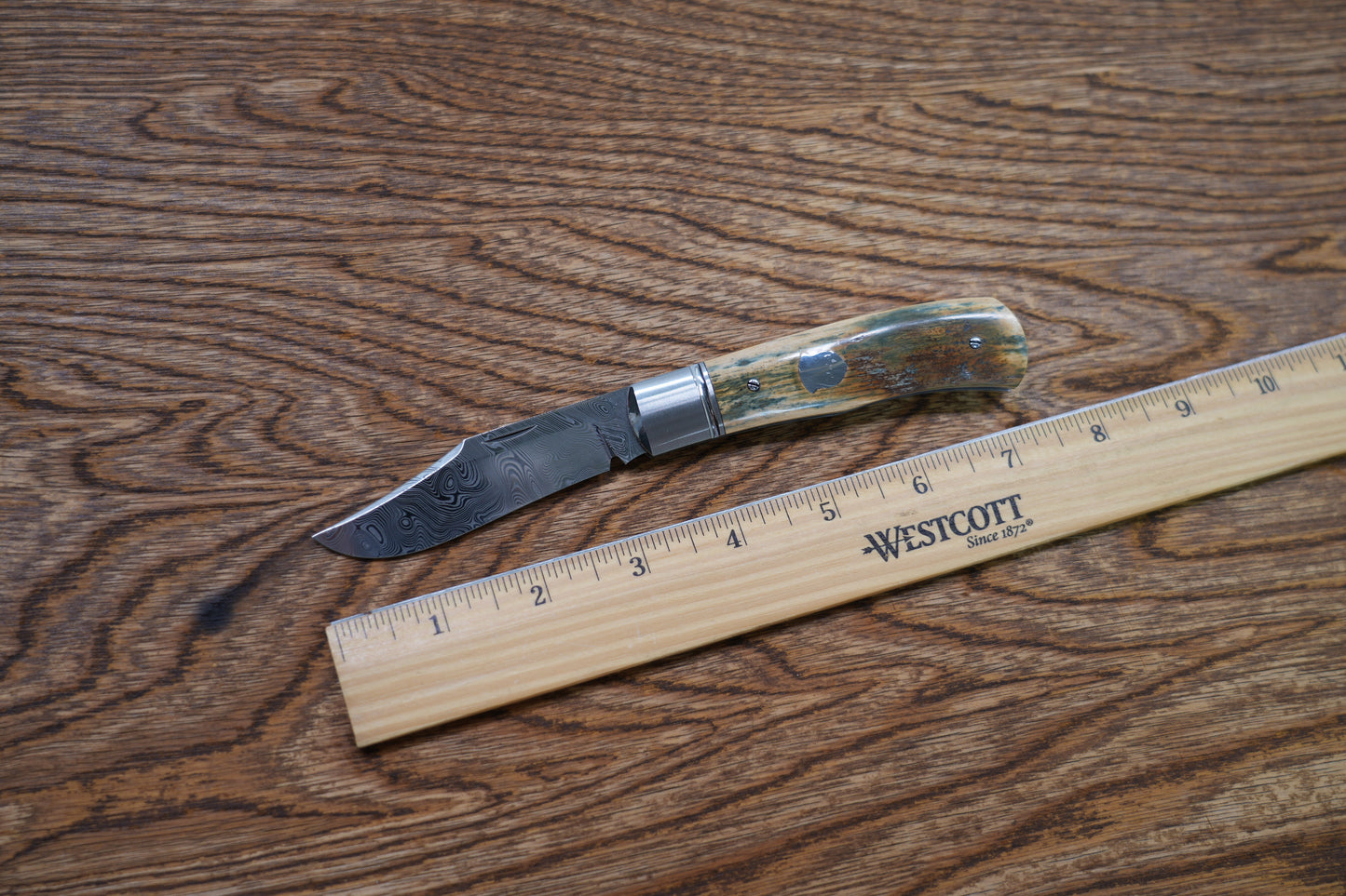 North Mountain Lanny Mammoth Damascus Pocket Knife