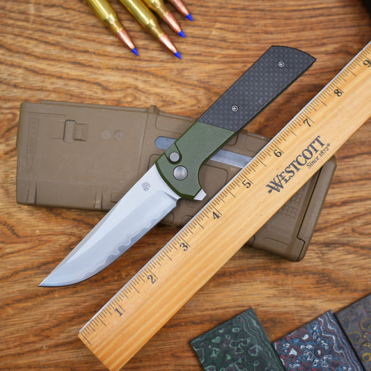 2407-SPGRCF Drop-point blade Custom