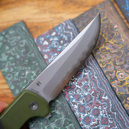 2407-SPGRCF 3.5" Drop-point blade Custom