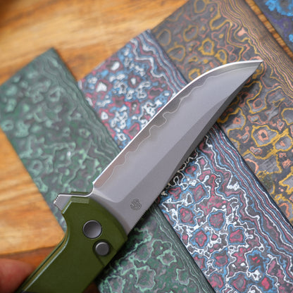 2407-SPGRCF 3.5" Drop-point blade Custom