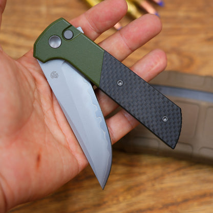 2407-SPGRCF 3.5" Drop-point blade Custom