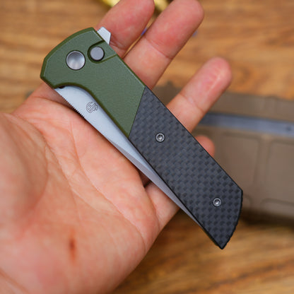 2407-SPGRCF 3.5" Drop-point blade Custom