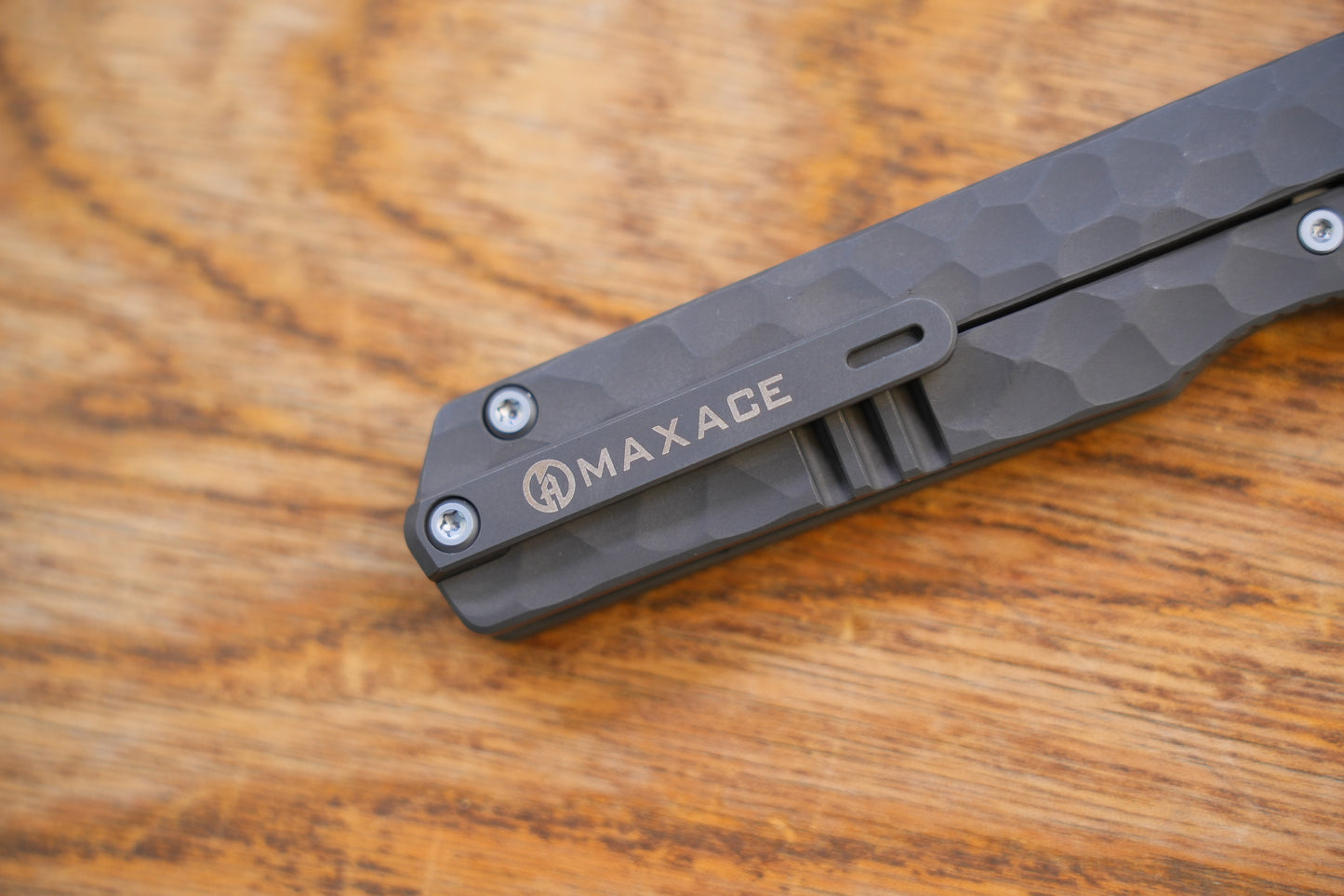 MAXACE BABY RACOON DOG M390 Stone polished titanium alloy