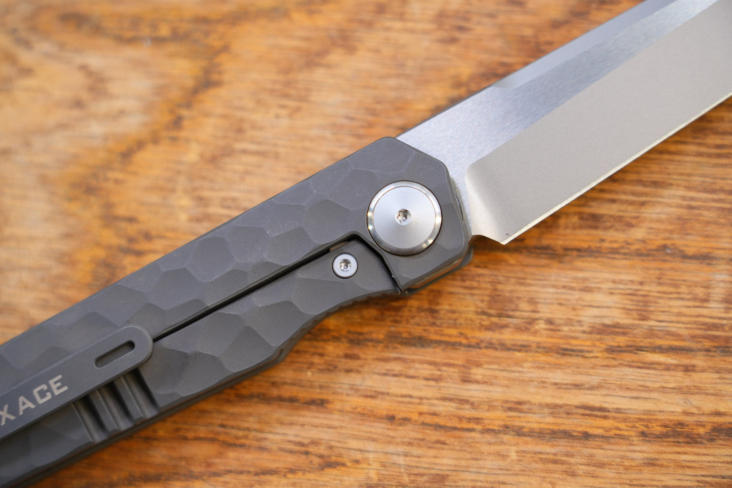 MAXACE BABY RACOON DOG M390 Stone polished titanium alloy