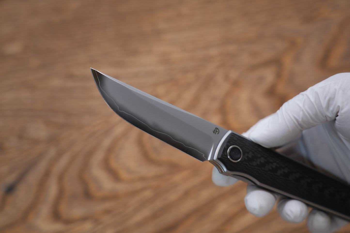 Cuchillo táctico tradicional japonés clásico de acero SLD con fibra de carbono 3K Kwaiken