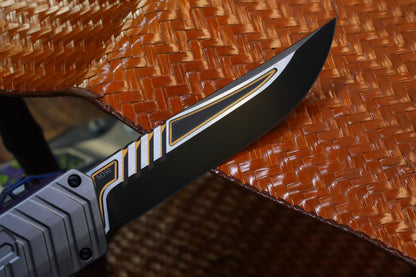 【GIANT】M390 steel DLC gold pattern double spring titanium push rod aluminum housing
