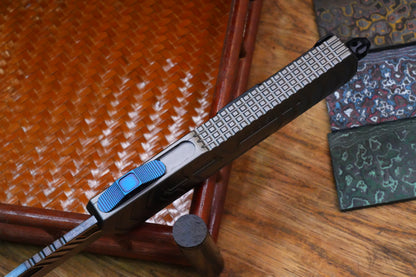 【GIANT】M390 steel DLC gold pattern double spring titanium push rod aluminum housing