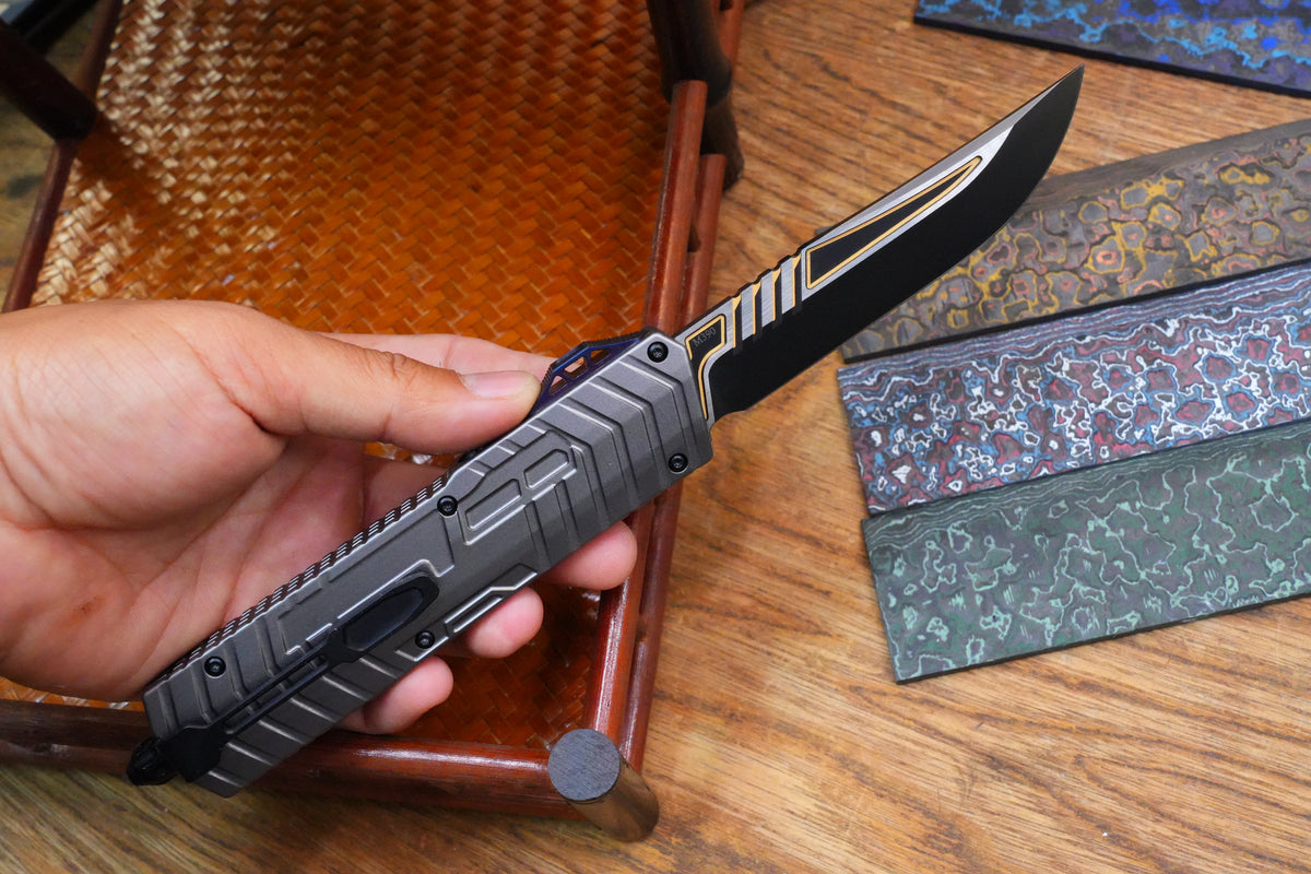 【GIANT】M390 steel DLC gold pattern double spring titanium push rod aluminum housing